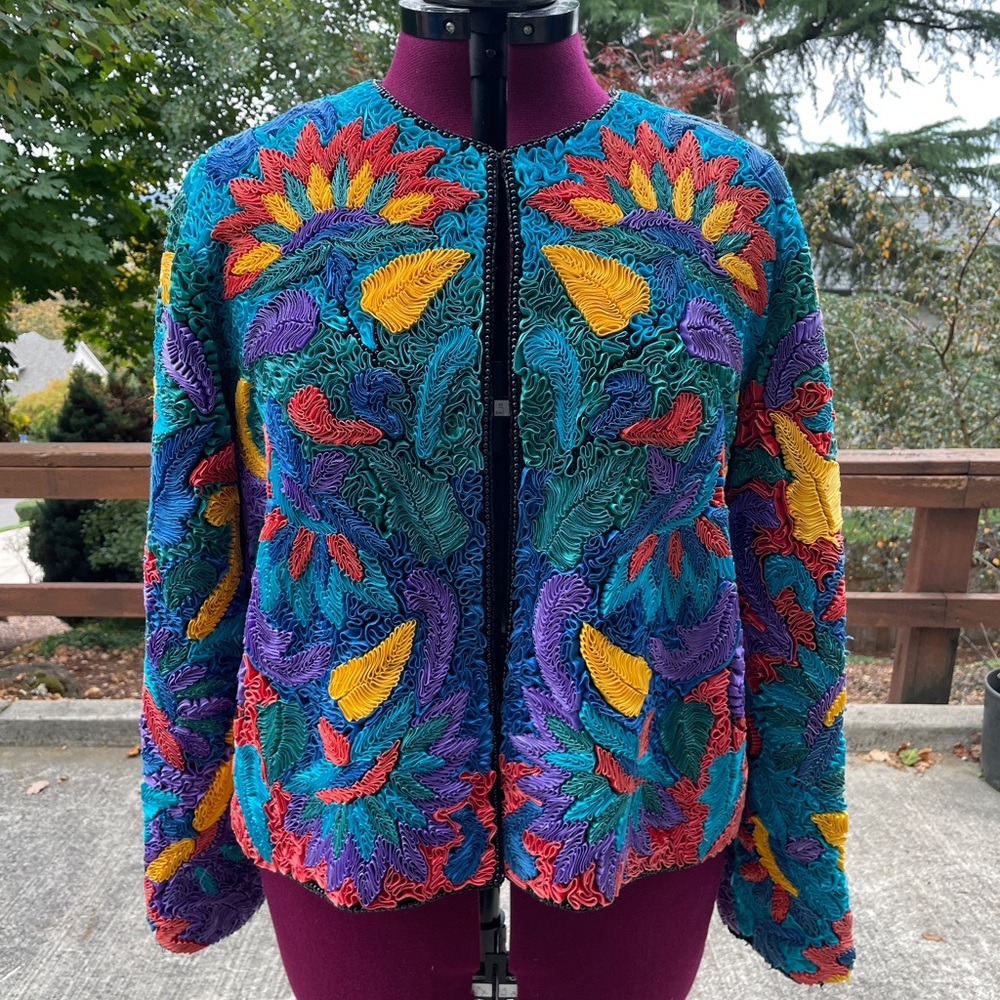 Vintage Brilliante by J.A. Silk Blazer